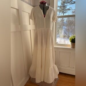 Oliphant Cream Maxi Dress Size Medium